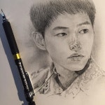 descendantsofthesun #스케치#일러스트#낙서#그림#소묘#인물화#pencil#드라마#태양의후예#kbs #송중기#빅보스#유시진 | 그림, 스케치, 인물화