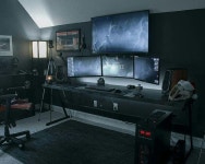 38 The Best Gaming Desk Computer Setup Ideas | 집, 침실 디자인, 인테리어