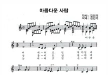 김민기 작사 작곡 아름다운 사람 악보 및 가사