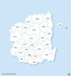 경상북도 지도 일러스트 ai 다운로드 download Gyeongsangbuk-do Map Vector - 어반브러시