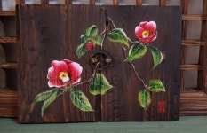 언제나맑음공방 / 광목그림 천아트 동백 | 나무장식, 민들레 그림, 캔버스 페인팅