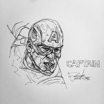[펜화] CAPTAIN AMERICA / 스케치,그림,드로잉,일러스트,낙서,sketch,penart | 스케치, 그림, 3학년 미술