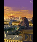 Instagram의 리페(ryepe)님: “하루 끝에서 😈 천사다음으로 악마컨셉 그려봤어요! 노트르담 성당 지붕에 있는 가고일을 모티브로 그려봤는데... 