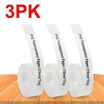 311736 미니 라벨 메이커 P12 무선 블루투스 프린터 휴대용 열 기계 DIY 자체 접착 연속 용지, 3PK Transparent, 한개옵션1
