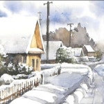 NAMIL ART/남일 수채화/강남,서초 취미수채화 on Instagram: #shorts Landscape Watercolor - Snowy Town (color name view)... 
