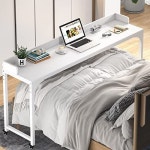 Tribesigns Overbed Table with Wheels, Queen Size Mobile Computer Desk Standing Workstation Laptop Cart, Over Bed Table with Heavy... 