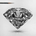 Diamond drawing💎 오늘은 반짝반짝 다이아몬드 소묘🙂 요즘 그림 참 많이그리네요. . . 💪💪💪 | Instagram