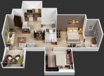 Apartamentos 2 Habitaciones 3d - Post 9 - Planos Y Casas Esp 414 Planos de casas에 있는 핀