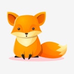 폭스 페이퍼 커트 종이 일러스트 여우 귀여운, 여우 클립 아트, 좌석, 앉은 자세 PNG 일러스트 및 PSD 이미지 무료 다운로드 - Pngtree