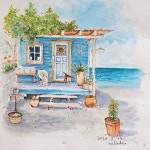 동화같은 풍경에 끌려서 끄적였던 그림 #ubansketch #penandink #pendrawing #watercolor #어반스케치 #펜드로잉