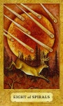 8 of Spirals (Wands) - Chrysalis Tarot | 타로 카드