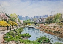 안양천의봄 산책길 안양천의봄 산책길 | Watercolor, Instagram photo, Instagram