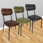 비엠코리아 비엔나 2p 식탁의자, 카키