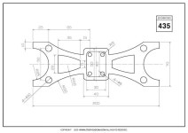 STUDYCADCAM 2D CAD 연습 435 (PDF) - Payhip in 2024 | Cad drawing, Autocad drawing, Geometric drawing