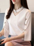 Imagem de Blusas femininas por 김옥석 em 소매 | Blusas moda evangelica, Moda