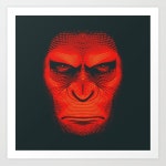Planet of the Apes | Caesar Art Print by nathanowens | Society6  https://society6.com/product/planet-of-the-apes-caesar1126213... 