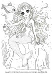인어공주 색칠공부 프린트 도안