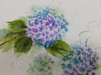 울산부산정관양산천아트/패브릭페인팅 천그림 수국꽃그리기화려한듯하지만 애잔한 느낌의 수국은 누구나 좋... | 패브릭 페인팅