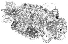 Rolls Royce Pennine W-24 engine, 3000 hp 56.8L supercharged | 롤스로이스, 자동차, 그래픽