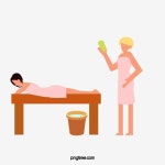 만화 손으로 그린 분홍색 목욕 일러스트 사우나 캐릭터, 인물, 목욕하다, 핑크 PNG 일러스트 및 PSD 이미지 무료 다운로드... 
