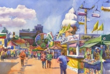 MS State Fair by Wyatt Waters. This is where I met my husband <3 | 스케치
