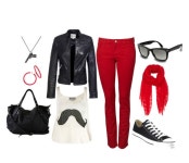 My first Polyvore Set :) Mustache Greatness | 엄마 패션, 패션, 엄마