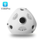 V380 실내 파노라마 IP 카메라 360도 VR 스마트 홈 HD WIFI 무선 네트워크 감시 카메라