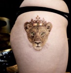 Pin page Siia 시아 대구타투 on Instagram: 🦁Lioness . Done at @chronicink . #lionesstattoo #liontattoo | Lion tattoo... 