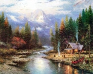 빛의 화가인 토마스 킨케이드(Thomas Kinkade)의 동화속 풍경 같은 그림들
