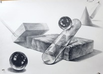 #기초소묘 #기초디자인 #기본도형 #질감 #개체표현 #공간감