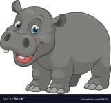 Cute funny hippo Royalty Free Vector Image - VectorStock | Baby animal nursery art, Cartoon animals, Cartoon clip art