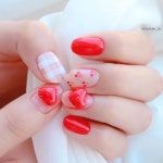 홍대 다혜킴네일’s Instagram photo: “🍒 ⠀ #다혜킴네일_체리마루 현금가 62.000원 @verygoodnail 지원 쌤 시술 ⠀ 마블은 시술... 