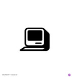 옛날 컴퓨터 아이콘 일러스트 ai 무료 다운로드