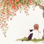 초록담쟁이 초록담쟁이 | 수채화 삽화, 그림, 수채화 그림