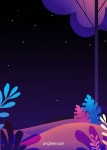 보라색 밤별 식물 배경 배경 화면 및 일러스트 무료 다운로드 - Pngtree