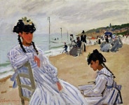 Claude Monet (1840-1926). On the Beach at Trouville. 1870. | 모네, 그림