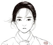 책표지일러스트에 대한 이미지 검색결과 | 파스텔 초상화, 캐릭터 초상화, 흑백 그림
