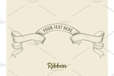 Retro ribbon and banner element | 로고