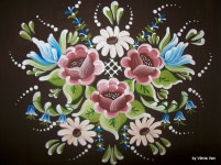 Pin de 유정 진 em 포크아트 | Pinturas em madeira, Desenhos rosas, Arte popular escandinava