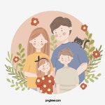 손으로 그린 미니멀리즘 스타일 가족 일러스트 요소, 가족 클립 아트, 가족, 어린이 PNG 일러스트 및 PSD 이미지 무료 다운로드 - Pngtree