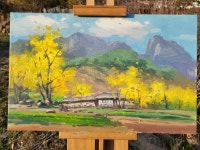 # 제천 수산면 상천리 ~야외스케치 / 2022.3.27 /oil painting