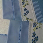 Pin by 후자 조 on 자수뜨개콜라보 | Cross stitch, Home textile, Hand towels bathroom
