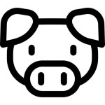 Freepik이(가) 제작한 돼지 고기개의 무료 벡터 아이콘 | Pig illustration, Pig logo, Free icons