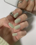 요즘 빠진 녹차라떼 네일🍵 Green tea latte nail
