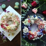 157 Likes, 2 Comments - 지니꽃케이크/플라워케이크 클래스 및 주문 (@jinyflower.cake) on Instagram: “리스의 아름다움... 