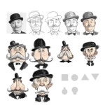 faces tests Schoolism | 캐릭터 그리기, 캐리커처, 스케치