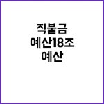 예산 18조 공익직불금 최초 인상 소식! | 대구진