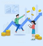 유토이미지 | 재테크_MZ세대 금융투자 벡터 일러스트