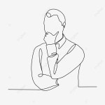 어려운 문제 생각 선 그리기, 생각 그림, 왕 그림, 생각 스케치 PNG 일러스트 및 PSD 이미지 무료 다운로드 - Pngtree