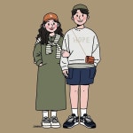 #08_홉스커플 02 | Mysite - 2021 | 귀여운 커플 그림, 귀여운 만화 그림, 스케치